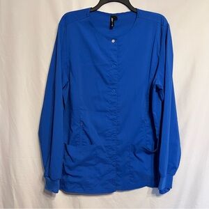 Blue Long Sleeve Scrub Shirt XL